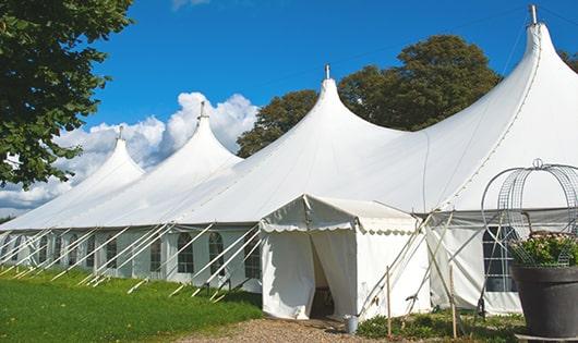 sleek white portable restrooms for outdoor events, providing a reliable and functional option for those in need in Independence, MI